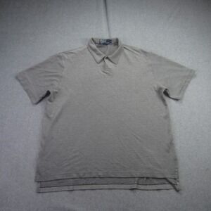 Polo Ralph Lauren Polo Shirt Mens Large Gray Heathered Short Sleeve Golf‎ Casual